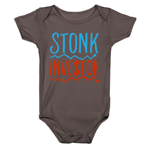 Stonk Investor Parody White Print Baby One-Piece