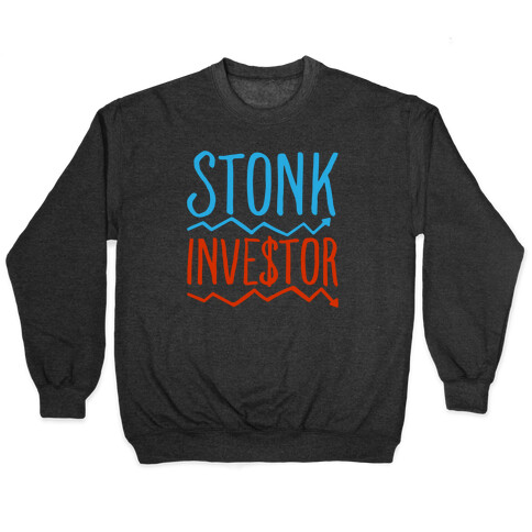 Stonk Investor Parody White Print Pullover