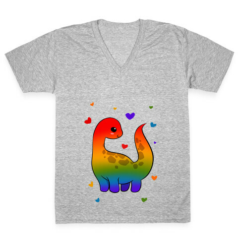 Pride-Dino V-Neck Tee Shirt