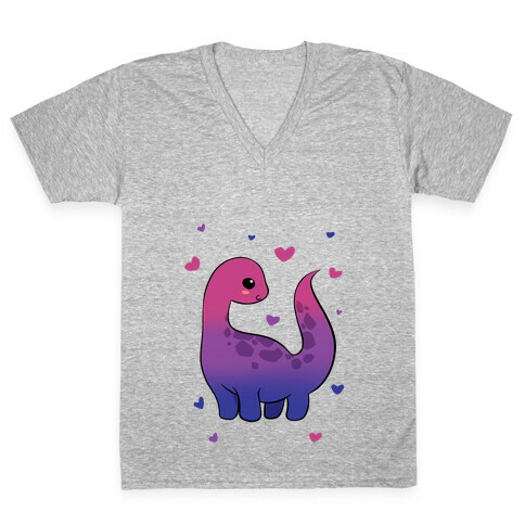 Bisexual-Dino V-Neck Tee Shirt