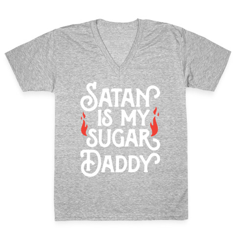 Satan Is My Sugar Daddy V-Neck Tee Shirt