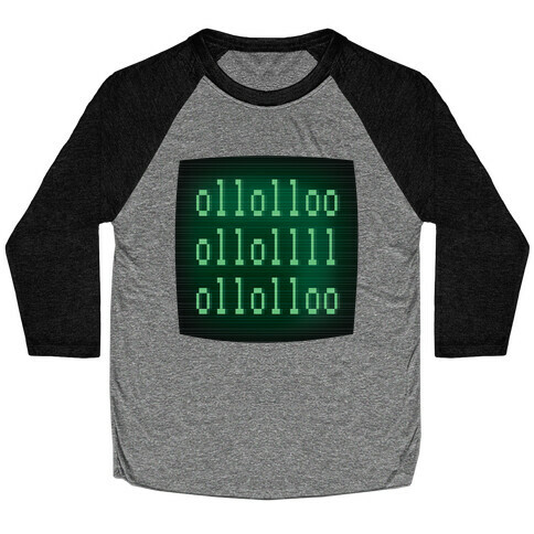 LOL Binary Code Baseball Tee