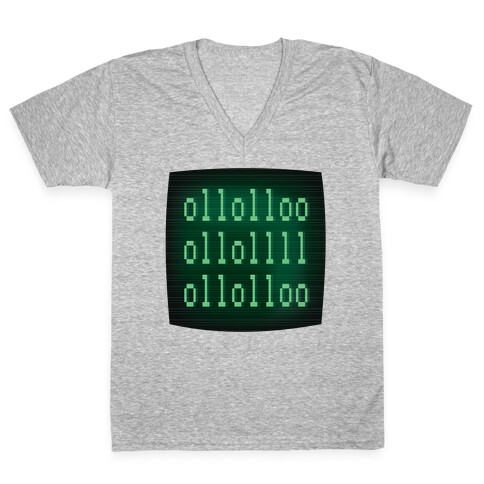 LOL Binary Code V-Neck Tee Shirt