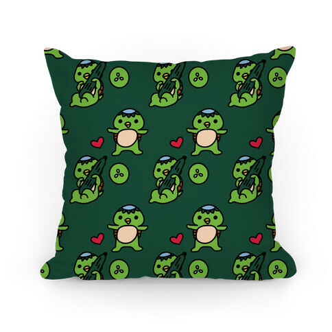 Kawaii Kappa Pattern Pillow