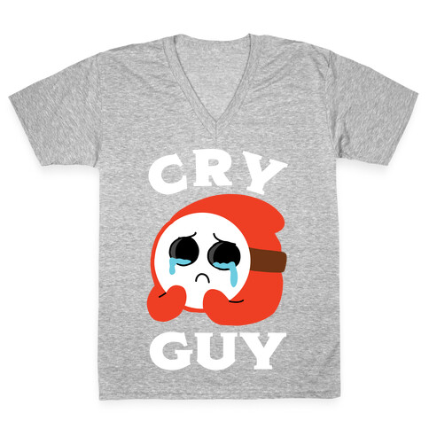 Cry Guy V-Neck Tee Shirt