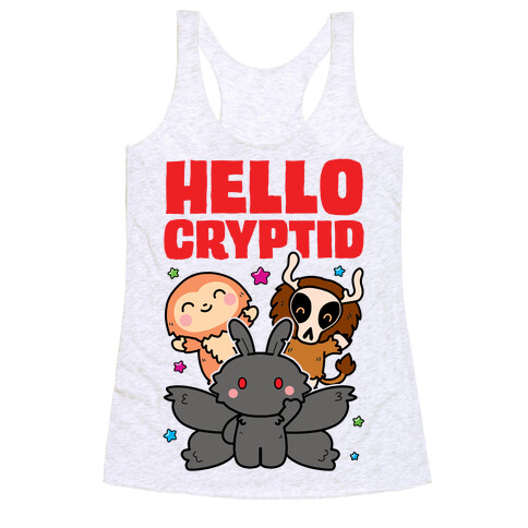 Hello Cryptid Racerback Tank Top