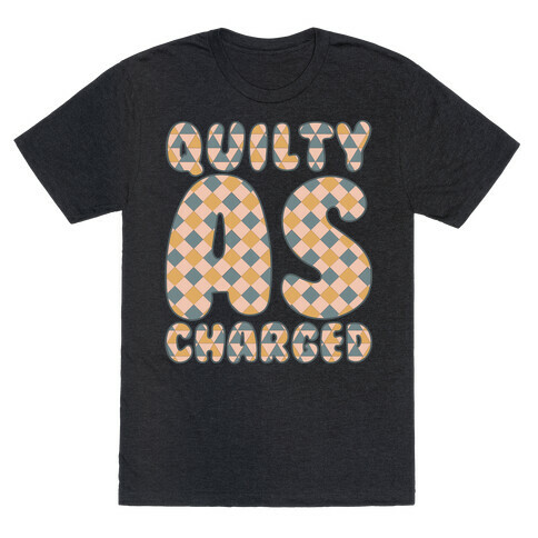Quilty As Charged White Print T-Shirt