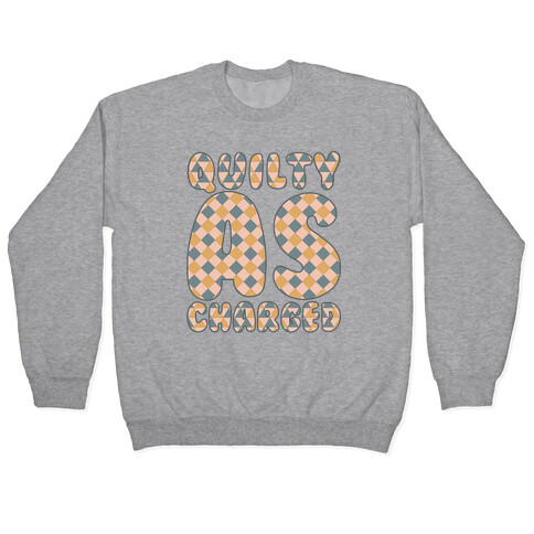 Quilty As Charged White Print Pullover