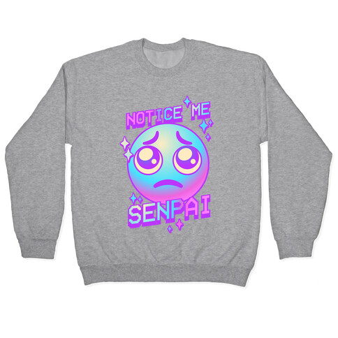 Notice Me Senpai Vaporwave Emoji Pullover