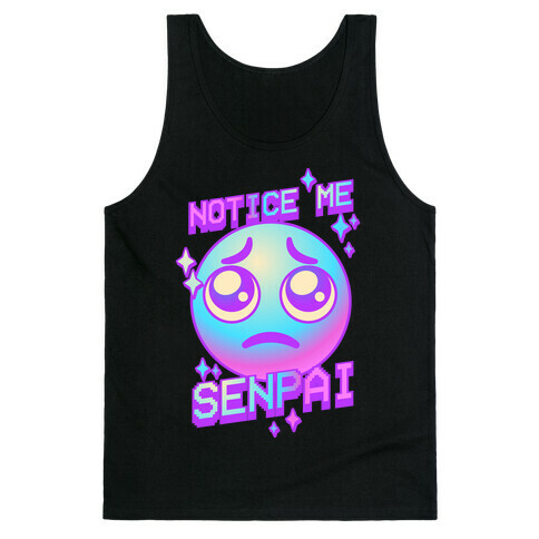 Notice Me Senpai Vaporwave Emoji Tank Top