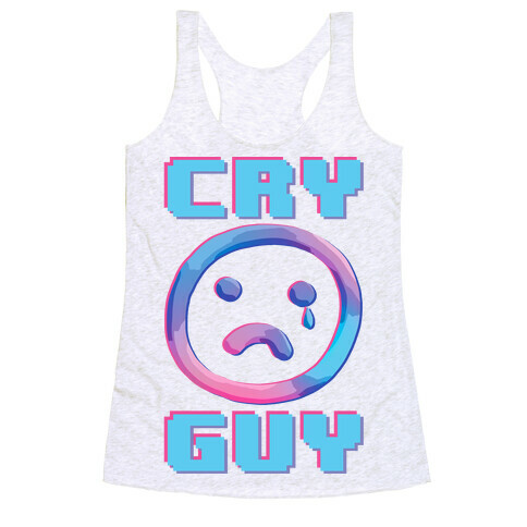 Cry Guy Sadboi  Racerback Tank Top