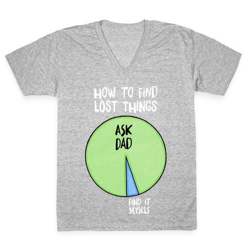 How To Find Things: Ask Dad V-Neck Tee Shirt