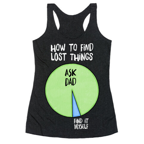 How To Find Things: Ask Dad Racerback Tank Top