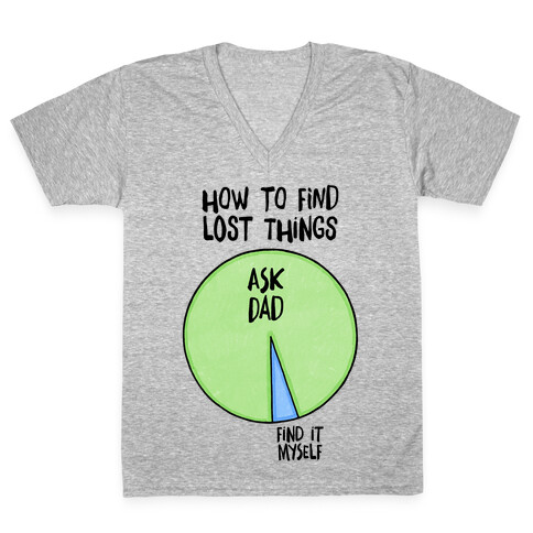 How To Find Things: Ask Dad V-Neck Tee Shirt