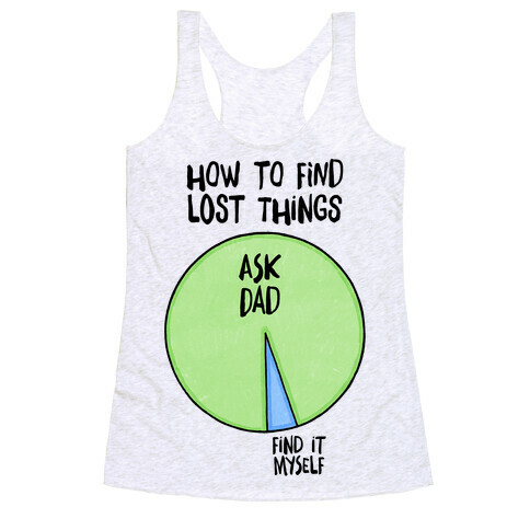 How To Find Things: Ask Dad Racerback Tank Top