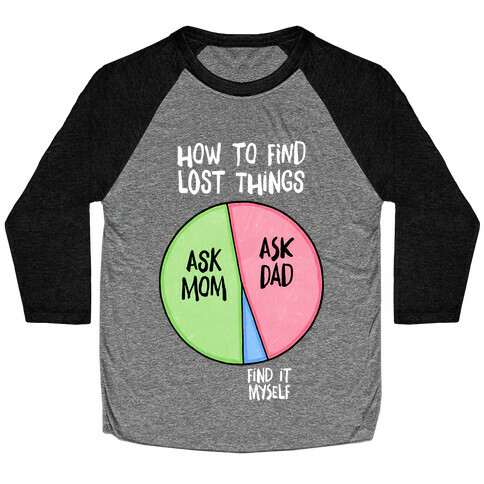 How To Find Things: Ask Mom And Dad Baseball Tee
