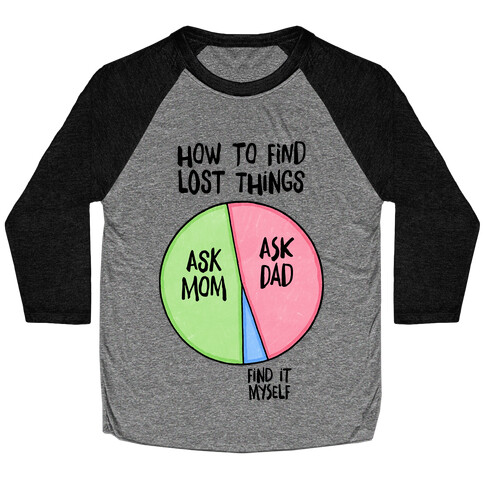 How To Find Things: Ask Mom And Dad Baseball Tee