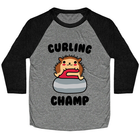 Curling Champ Baseball Tee