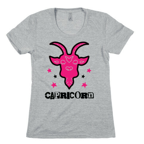 Punk Capricorn Ram Womens T-Shirt