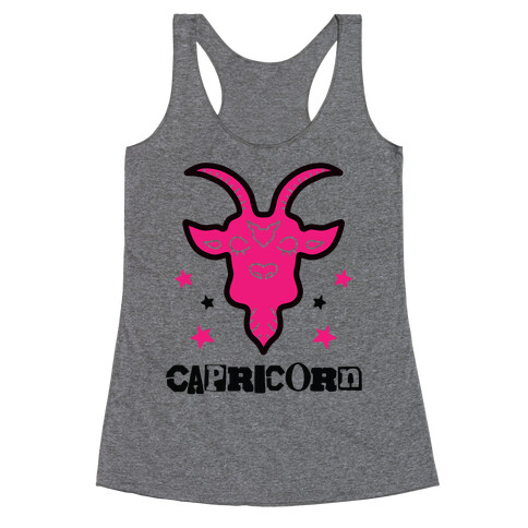 Punk Capricorn Ram Racerback Tank Top