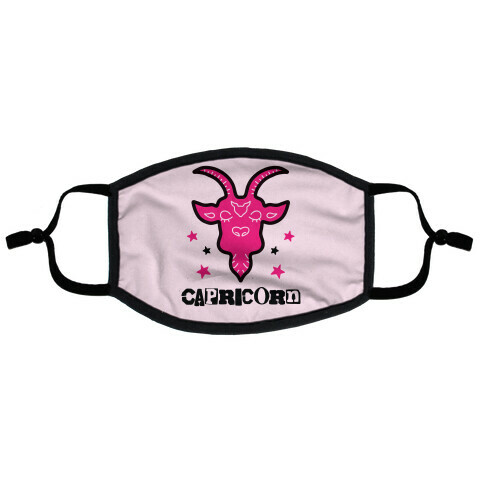 Punk Capricorn Ram Flat Face Mask