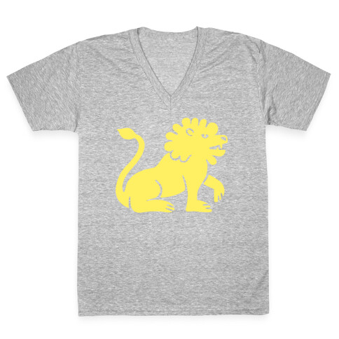 Zodiacs Of The Hidden Temple - Leo Lion V-Neck Tee Shirt