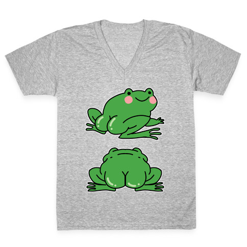 Frog Butt V-Neck Tee Shirt