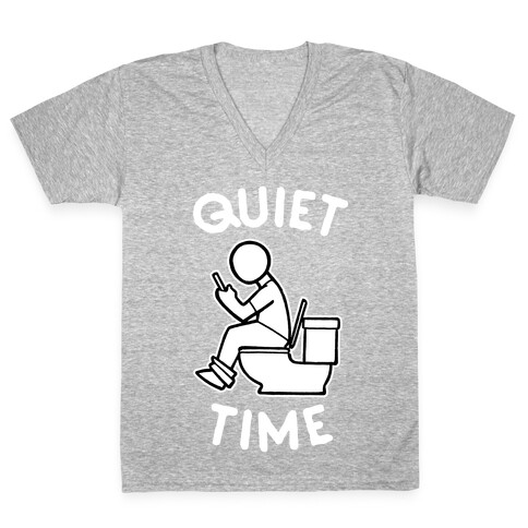 Bathroom Quiet Time V-Neck Tee Shirt