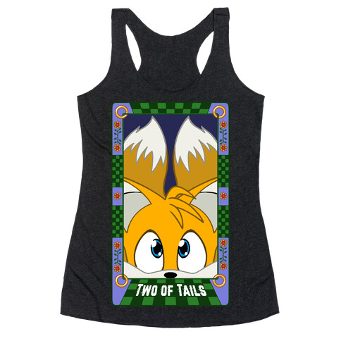 Two Of Tails Tarot Card Racerback Tank Top