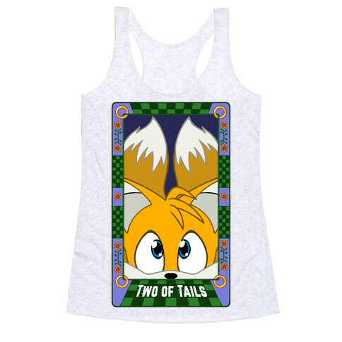 Two Of Tails Tarot Card Racerback Tank Top