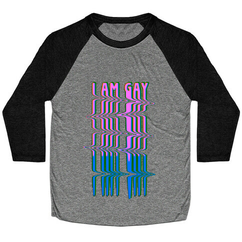 I Am Gay Vaporwave Drip Baseball Tee