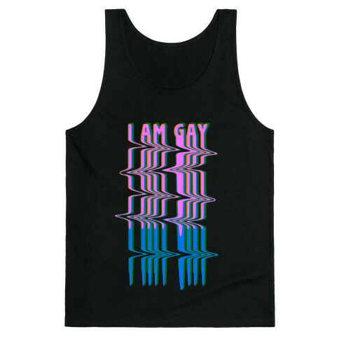 I Am Gay Vaporwave Drip Tank Top