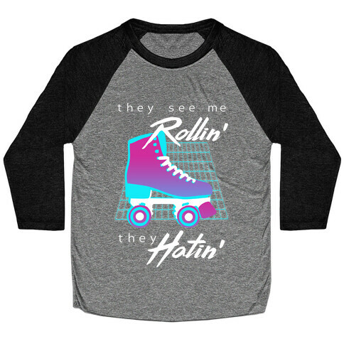 They See Me Rollin' (Synthwave) Baseball Tee