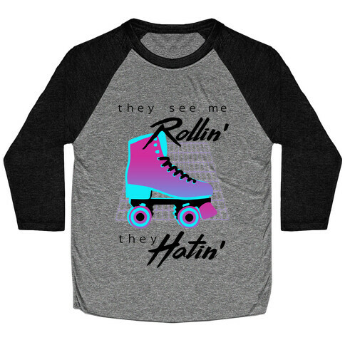 They See Me Rollin' (Synthwave) Baseball Tee