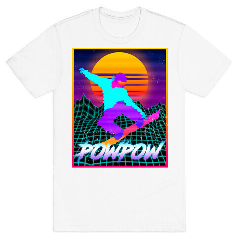 POWPOW Synthwave Snowboarder T-Shirt