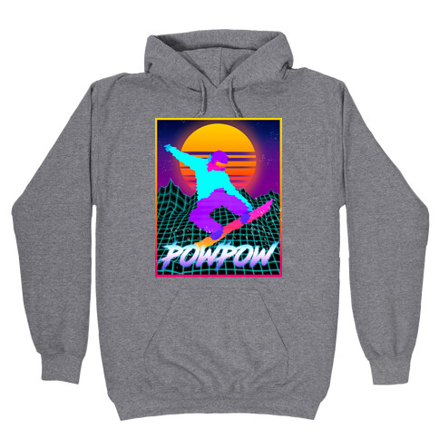 POWPOW Synthwave Snowboarder Hooded Sweatshirt