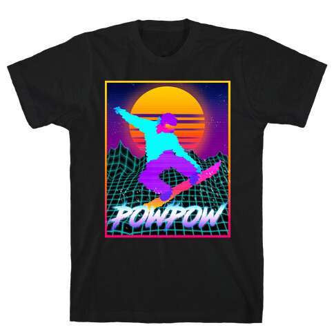 POWPOW Synthwave Snowboarder T-Shirt