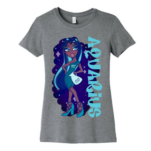 Zodiac Dollz: Aquarius Womens T-Shirt