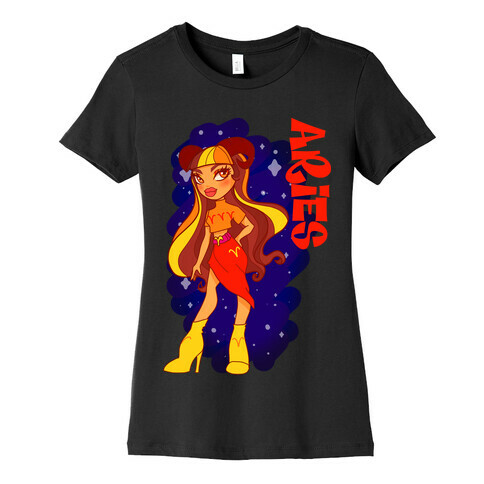 Zodiac Dollz: Aries Womens T-Shirt