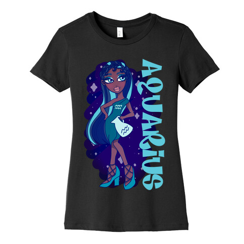 Zodiac Dollz: Aquarius Womens T-Shirt