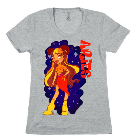 Zodiac Dollz: Aries Womens T-Shirt