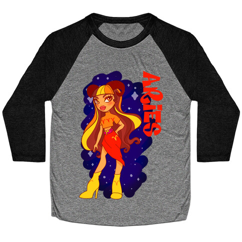 Zodiac Dollz: Aries Baseball Tee