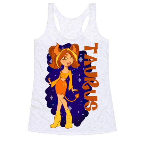 Zodiac Dollz: Taurus Racerback Tank Top