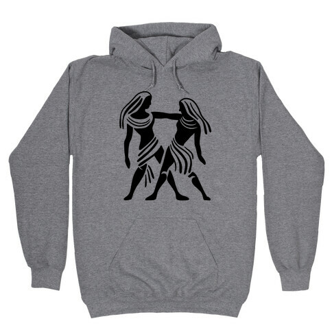 Zodiacs Of The Hidden Temple - Gemini Twins Hooded Sweatshirt