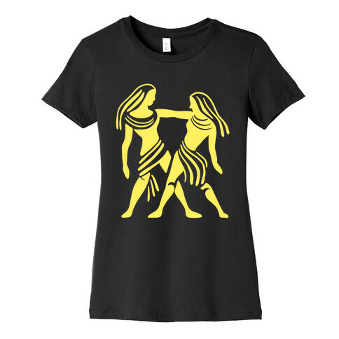Zodiacs Of The Hidden Temple - Gemini Twins Womens T-Shirt