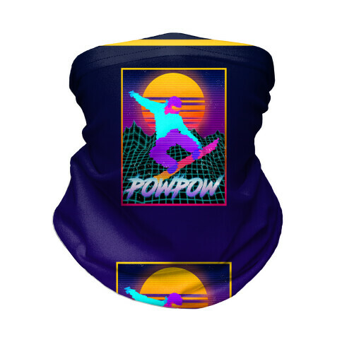 POWPOW Synthwave Snowboarder Neck Gaiter