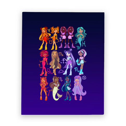 Zodiac Dollz Canvas Print