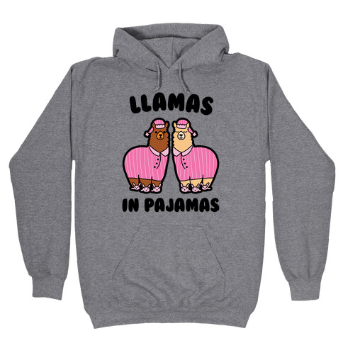 Llamas in Pajamas Hooded Sweatshirt