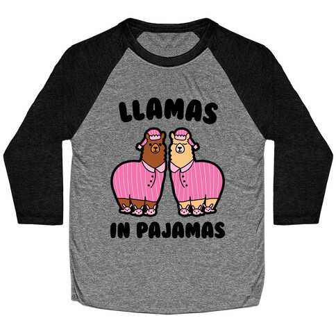 Llamas in Pajamas Baseball Tee