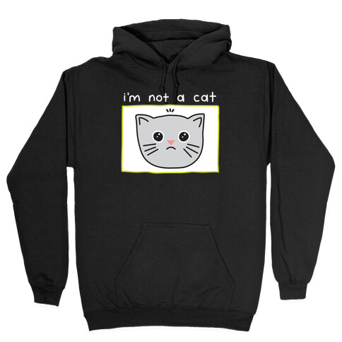 I'm Not A Cat Zoom Filter Hooded Sweatshirt